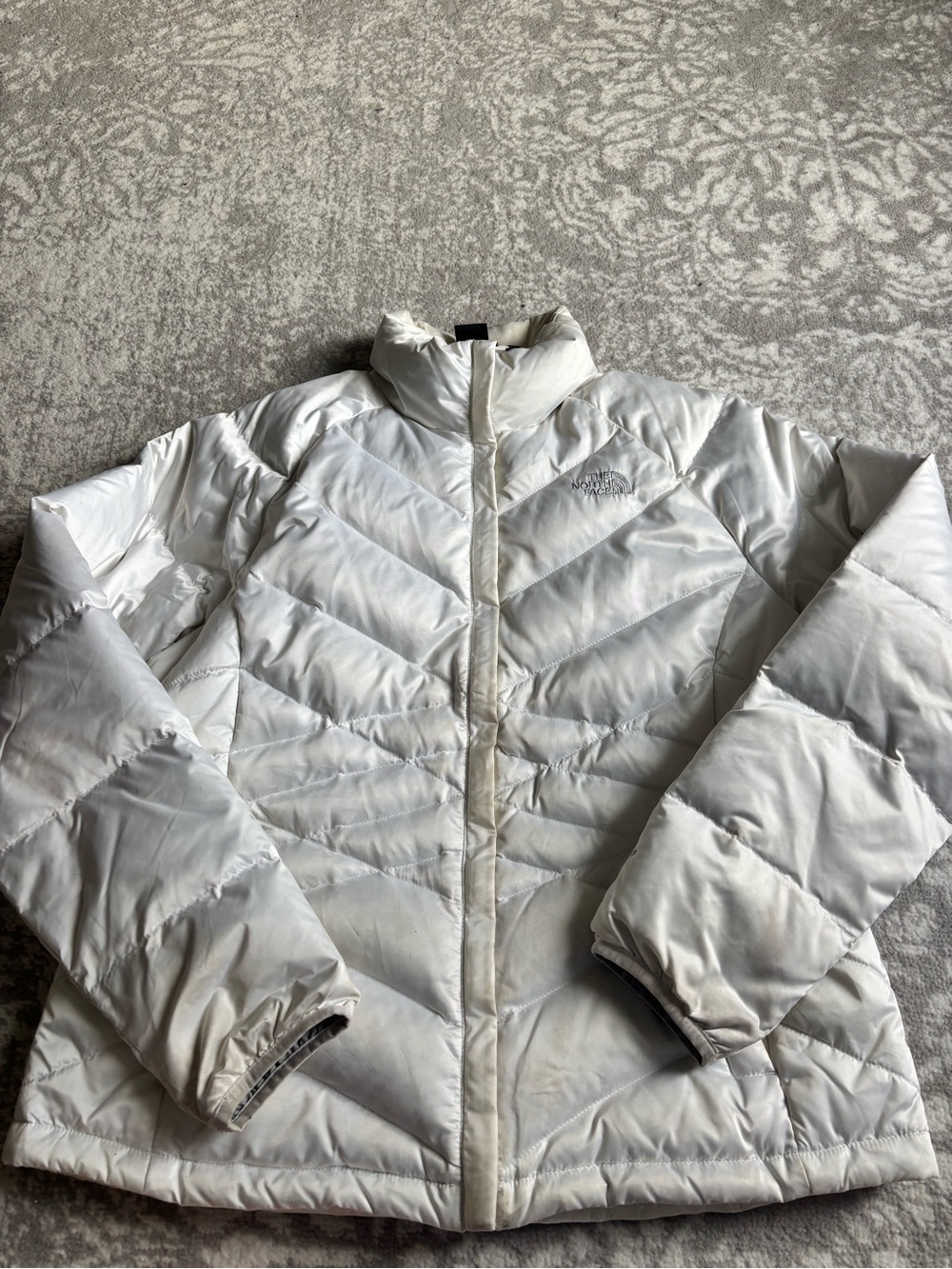 The North Face White Quilted Packable Puffer Jacket